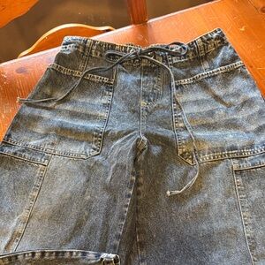 Bluivy Dark Blue Denim Drawstring pants. Brand new with tags.